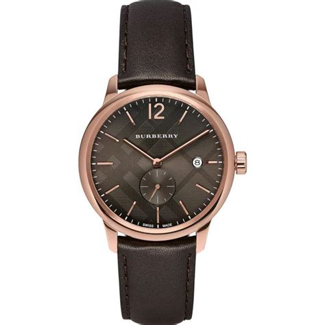 Mens / Gents Check Stamped Rose Gold Burberry Designer 